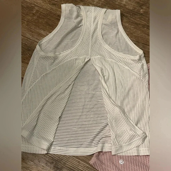 Lululemon Miles Ahead Tank white pink bundle Size 8 - Picture 5 of 7
